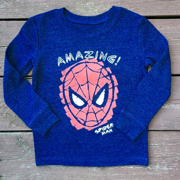 jumping beans Other - Jumping Beans Spider-Man Boys Waffle Knit Thermal Long Sleeve Tee Shirt  2T